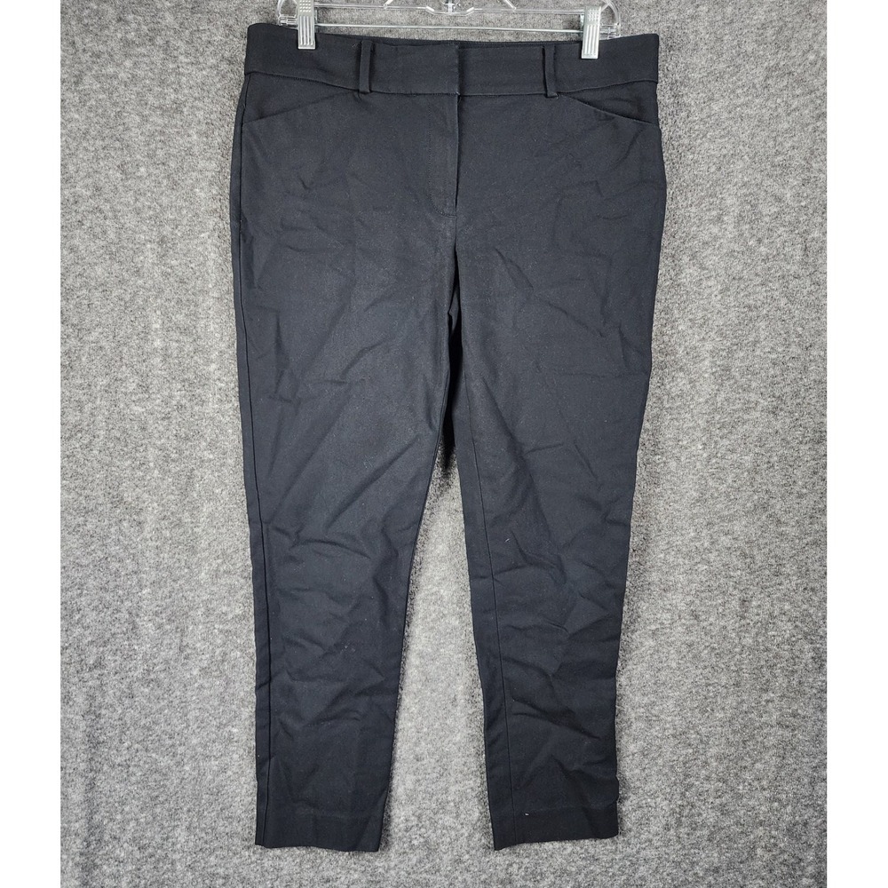 LOFT Pants Womens 8 Marisa Skinny Black Stretch Ankle EUC